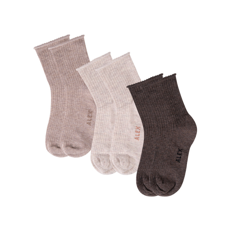 Մանկական միագույն գուլպաներ, 3 զույգ